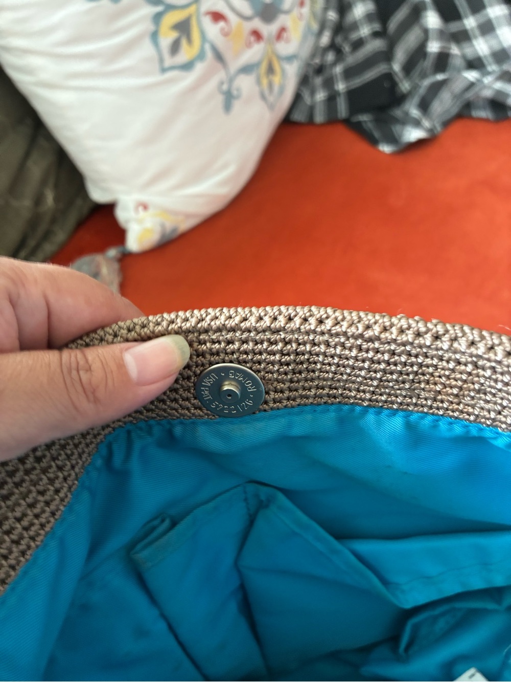 The Sak Tan Woven Shoulder Bag with Multicolor Braided Strap - Picture 6 of 7